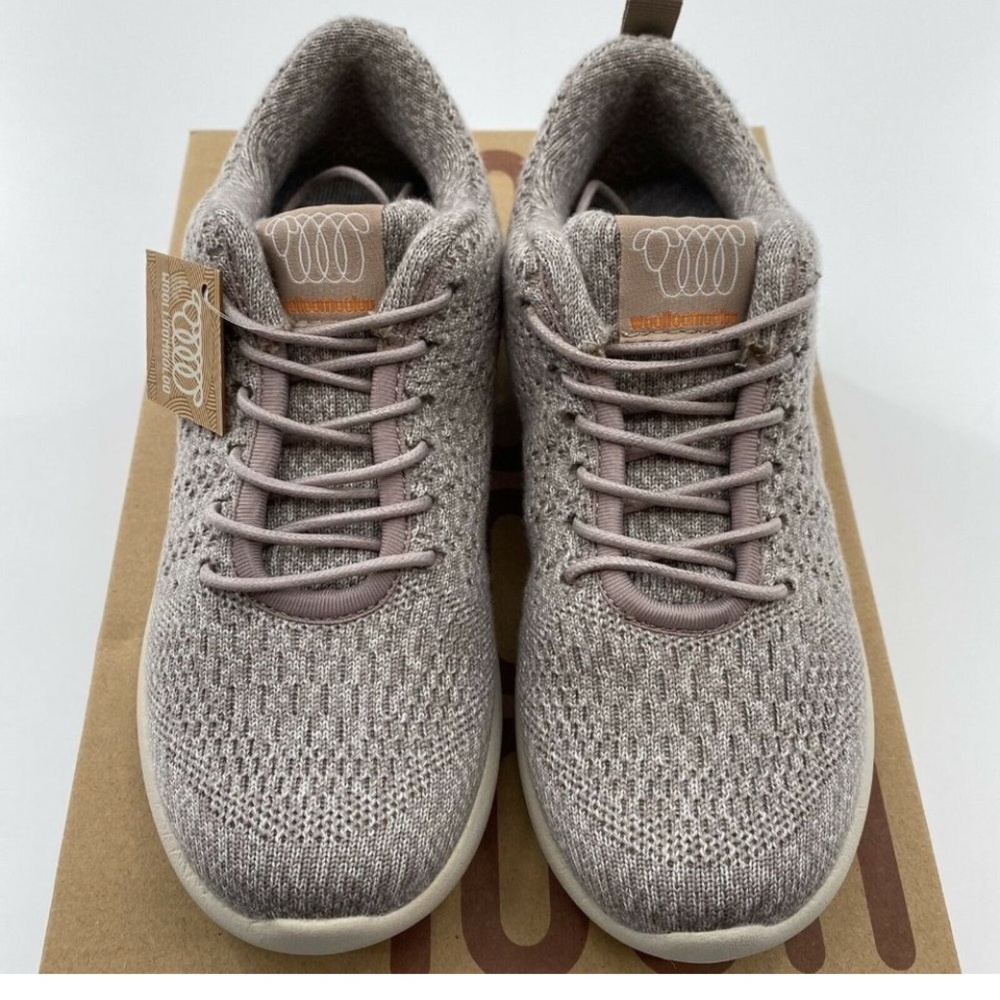 WoolLooMooLoo Women's Shirley Merino Wool Sneakers Natural Tan Shoe 36 / US 6